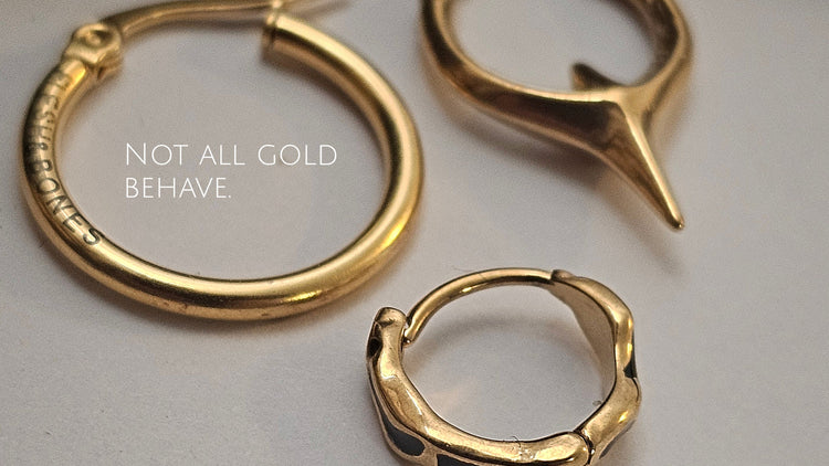 Golden Mono-earrings