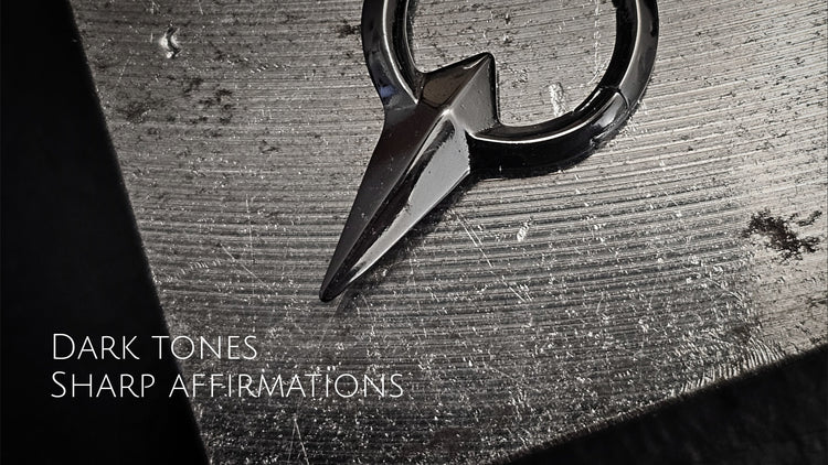 Black Mono-earrings