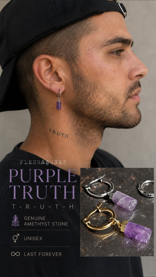 PURPLE TRUTH mono-earring