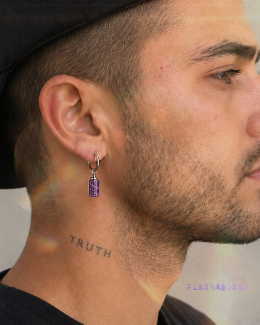 PURPLE TRUTH mono-earring