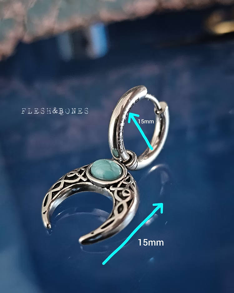 BLUE MOON TIDE mono-earring