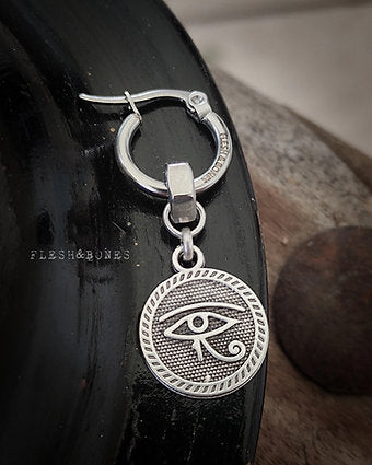 EYE OF RA / HORUS, alternative mono earring for men and women, unisex and h