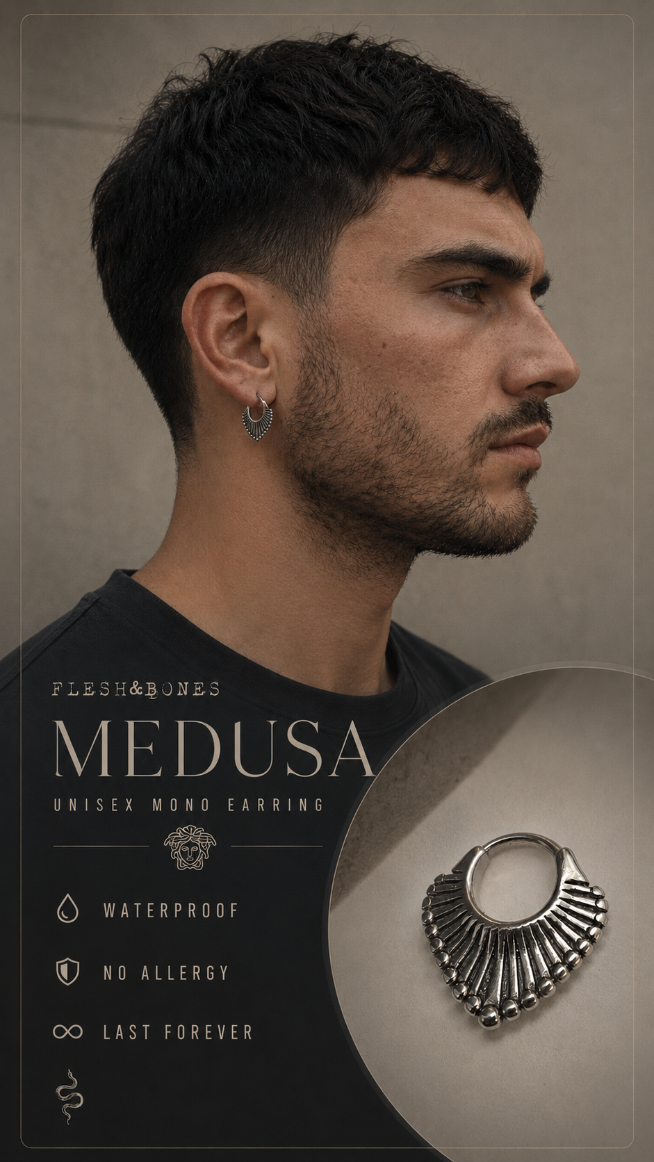 MEDUSA mono-earring