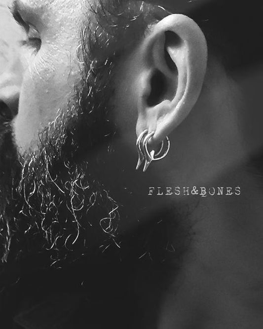 SILVER FUTUR mono-earring