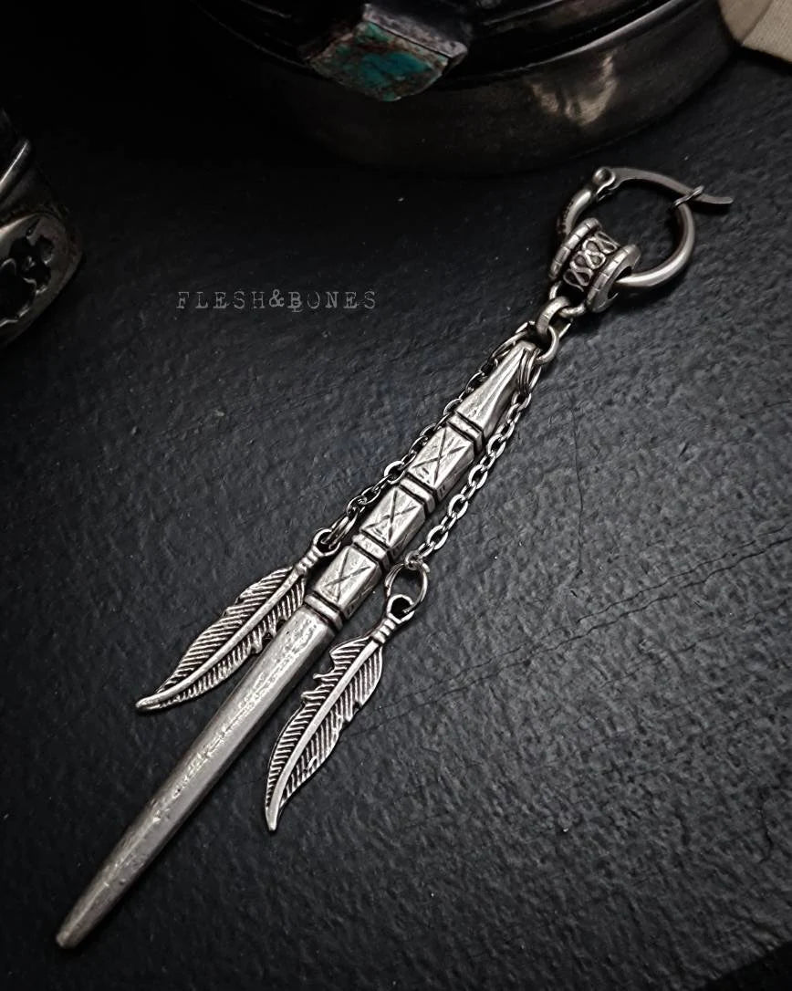 HOWLING COYOTE mono-earring